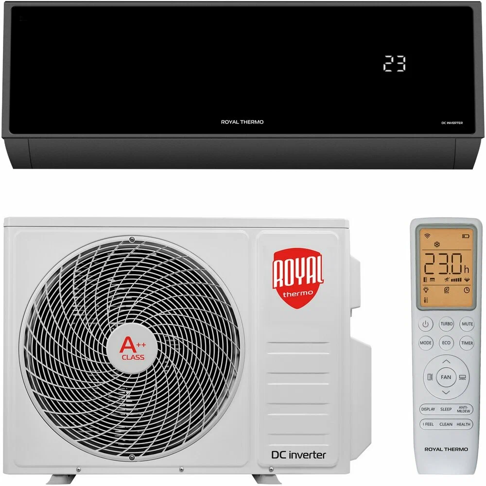 Сплит-система инверторного типа Royal Thermo Barocco DC RTBI-24HN8_V2/black комплект